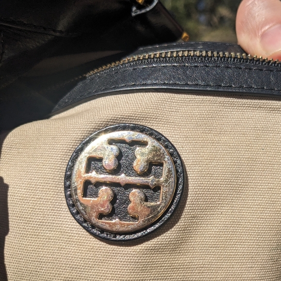 Tory Burch Black Leather Holland Satchel Shoulder Bag w/ Adjustable Strap - Picture 7 of 11